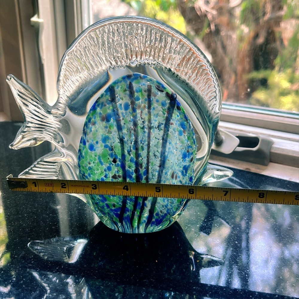 Artistic Glass Fish Figurine - Blue and Green - Picture 4 of 8